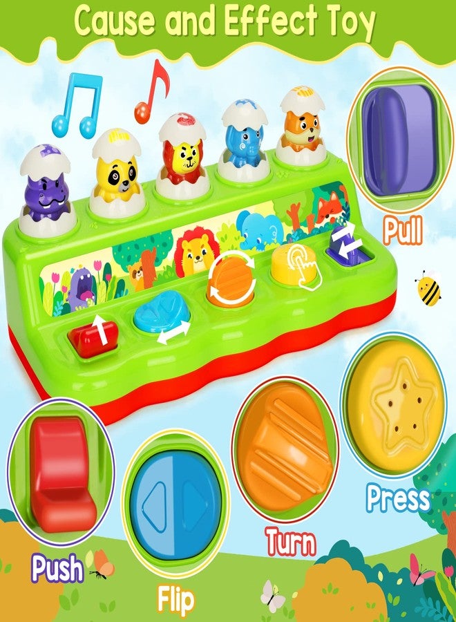 YEEBAY Pop Up Animals Toy with Music & Sound, Early Developmental Toy for 12-18 Months Baby, Infants & Toddlers,1 Year Old Girls & Boys - Image 2